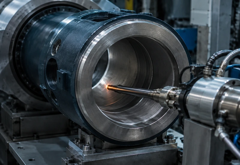 internal bore cladding for hydraulic cylinders